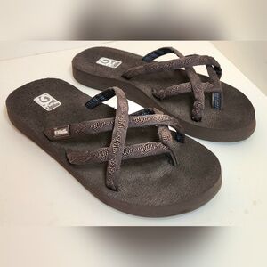Teva Mush Olowahu Flip Flop Sandals Straps Slip On 6840 Womens Size 8